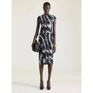 Givenchy Pencil Midi Skirt in Grey Mix Jacquard S